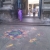 Красочное сари, красочный пол :)